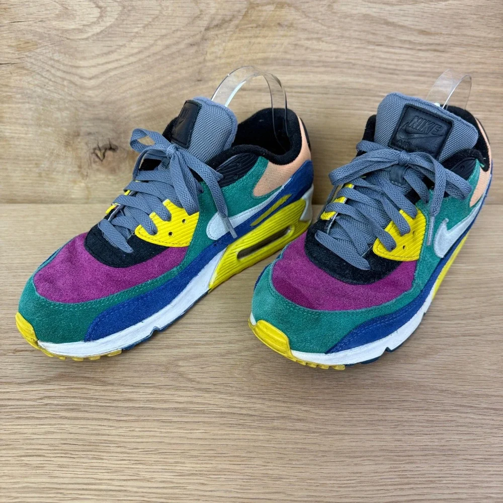 Nike Air Max 90 Running‎ Shoes Sneakers Multi Color Mens Size 9 CD0917-300
