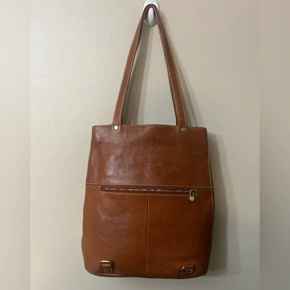 Classic Tan Leather Tote Bag