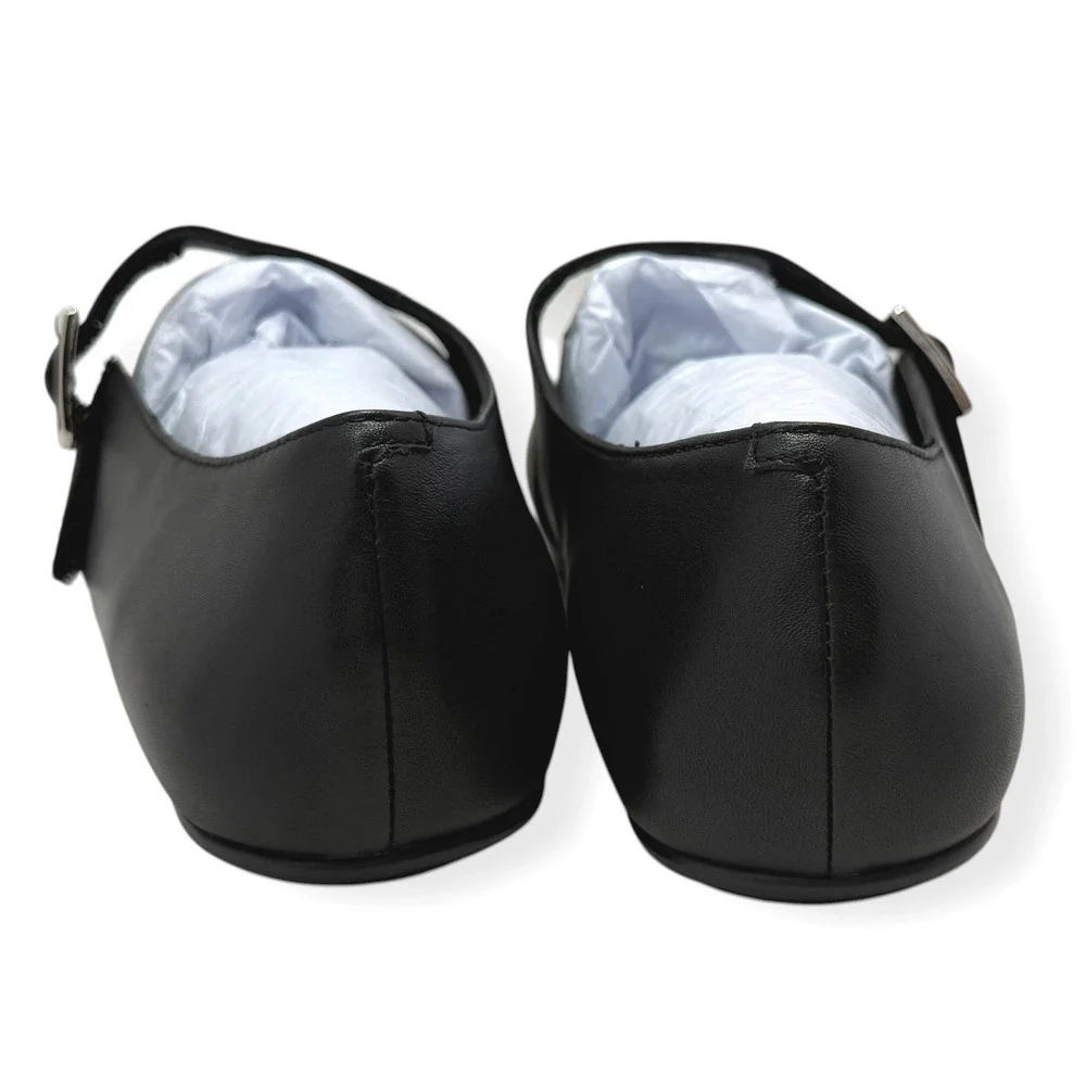 NIB Jeffrey Campbell Mary Jane Flats Anthropologie Black Leather Sz 8 Elise 2