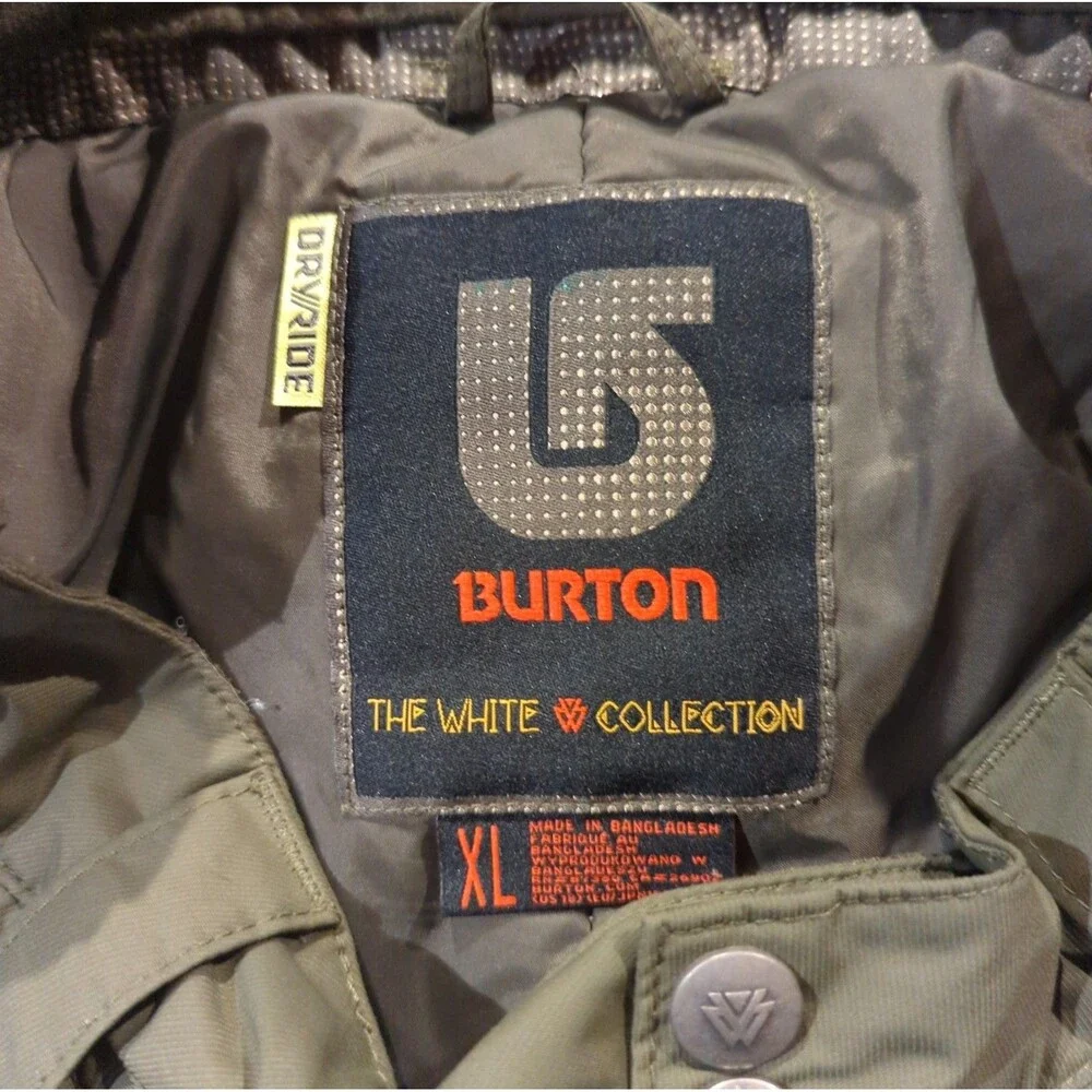 Burton The White Collection Dryride Snowboard Pants Womens XL Green Ski Winter