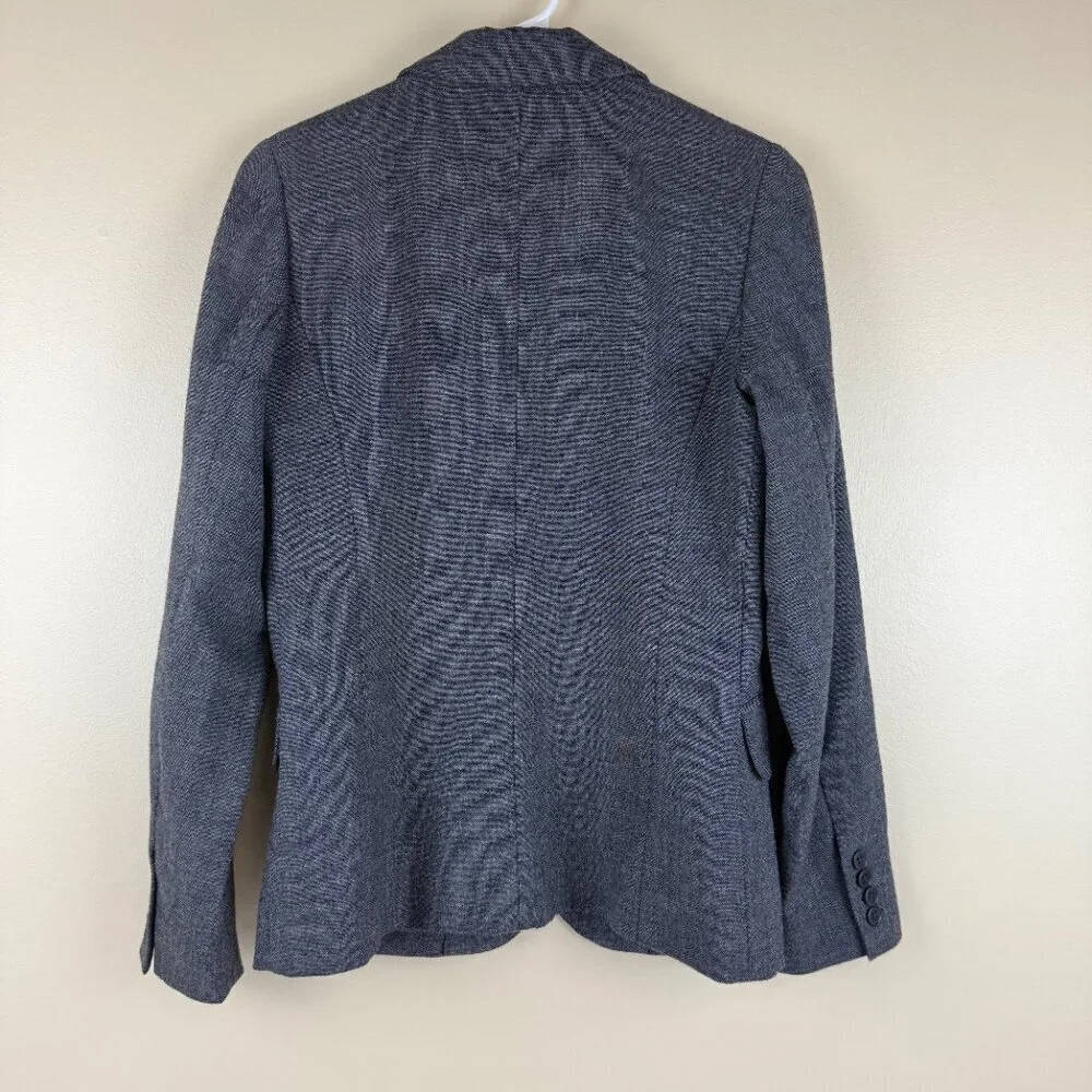 J.Crew Wool Herringbone School boy Blazer Gray, 2-Button, Fully Lined