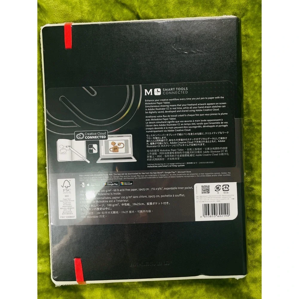 Moleskine‎ Paper Tablet Adobe Creative Cloud Connected Notebook New Sealed