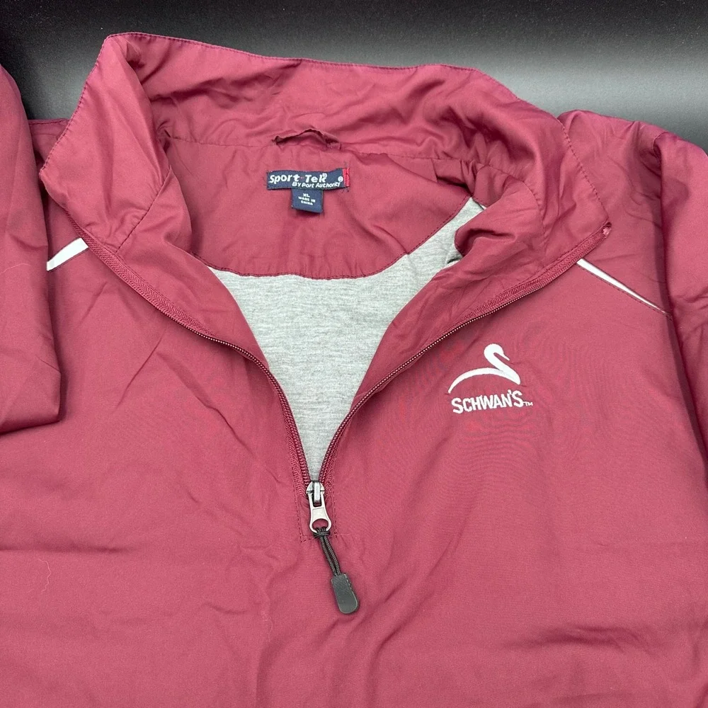 Sport-Tek burgundy windbreaker