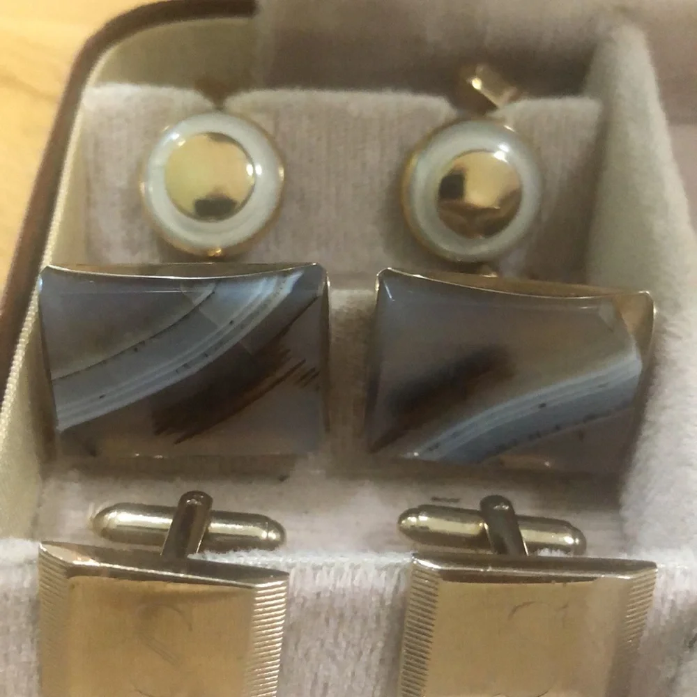 Vintage Shields Men's Jewelry Box & Jewelry