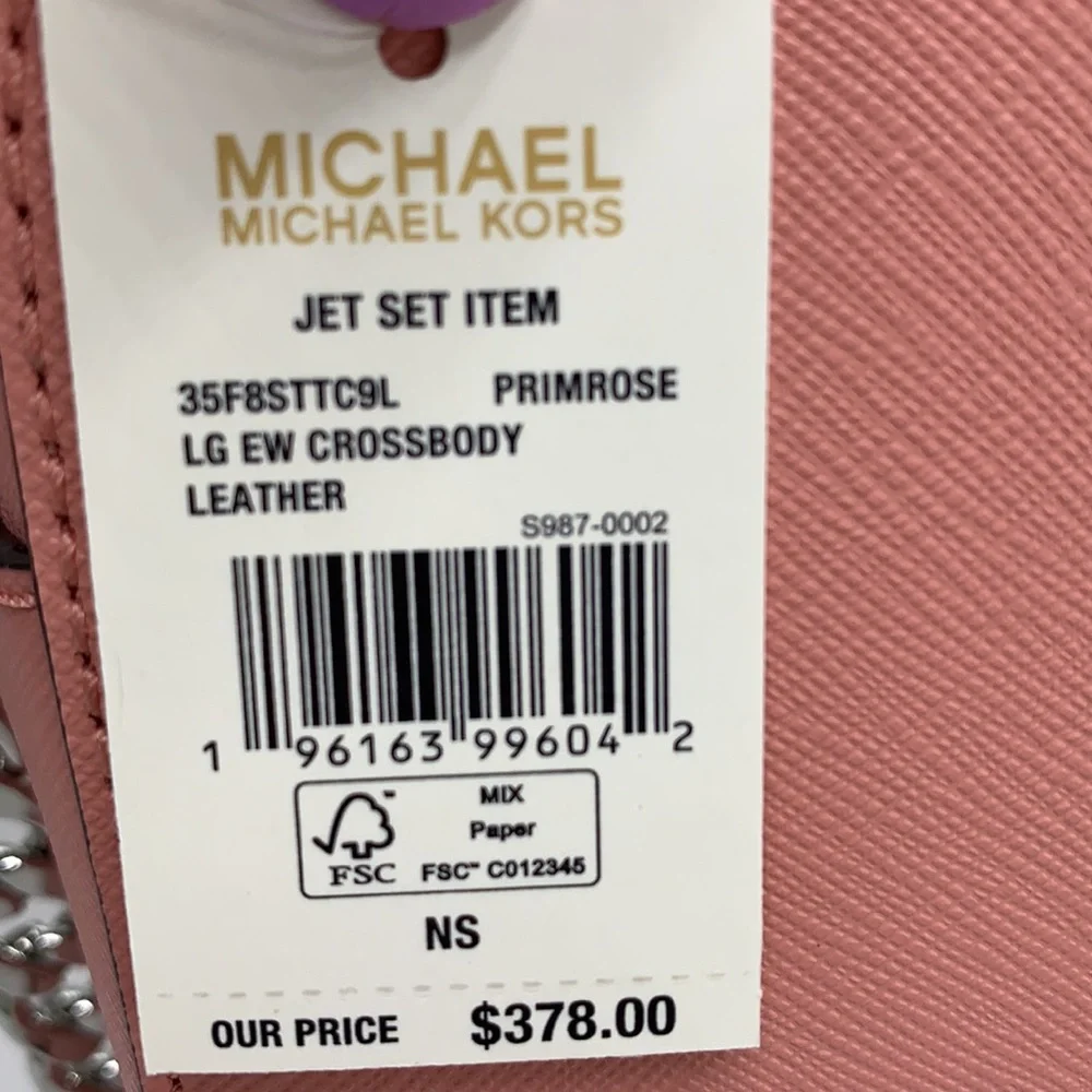 MICHAEL KORS LARGE EAST WEST CROSSBODY PRIMROSE COLOR