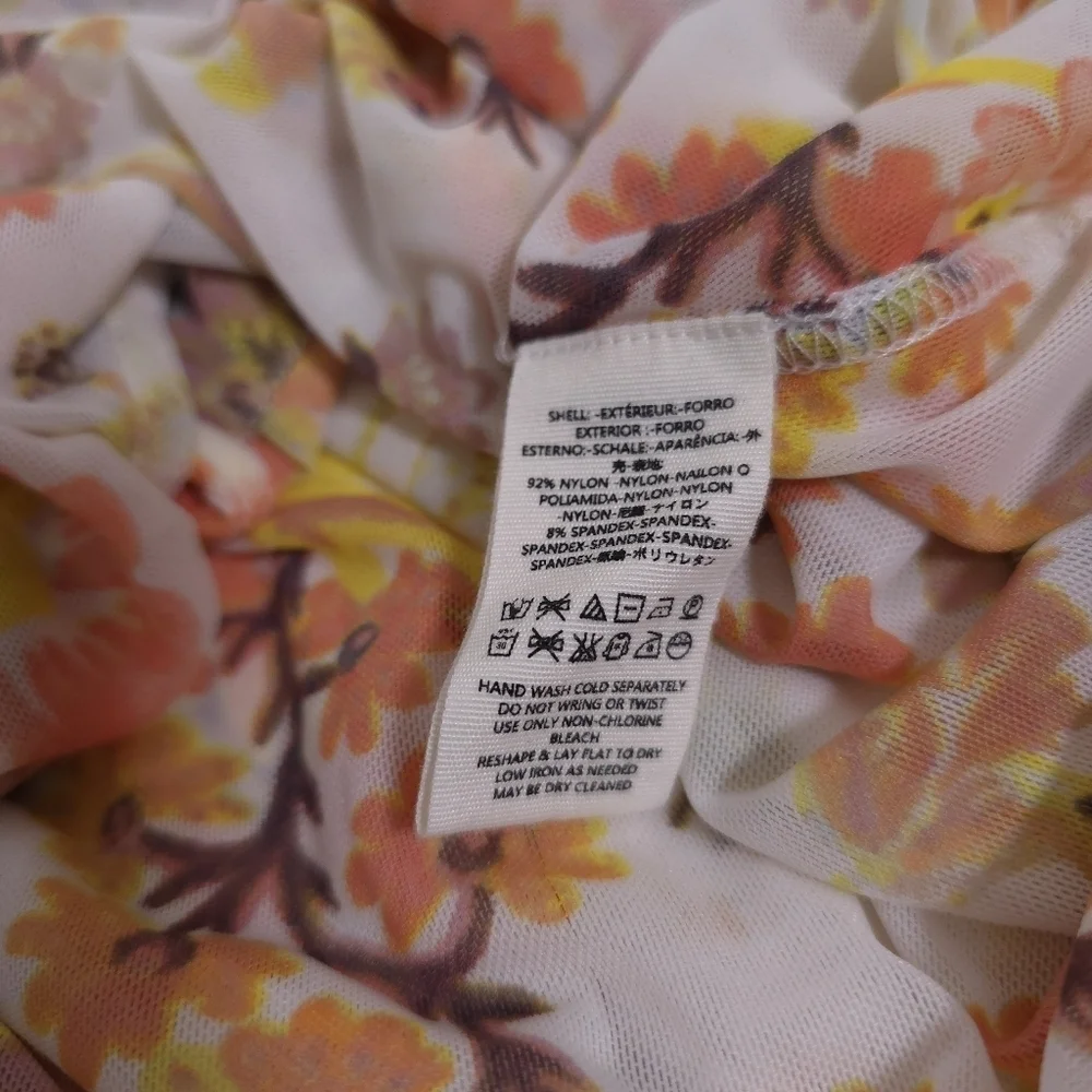 Free People Havana Mesh Faux Wrap Floral Tank Size M