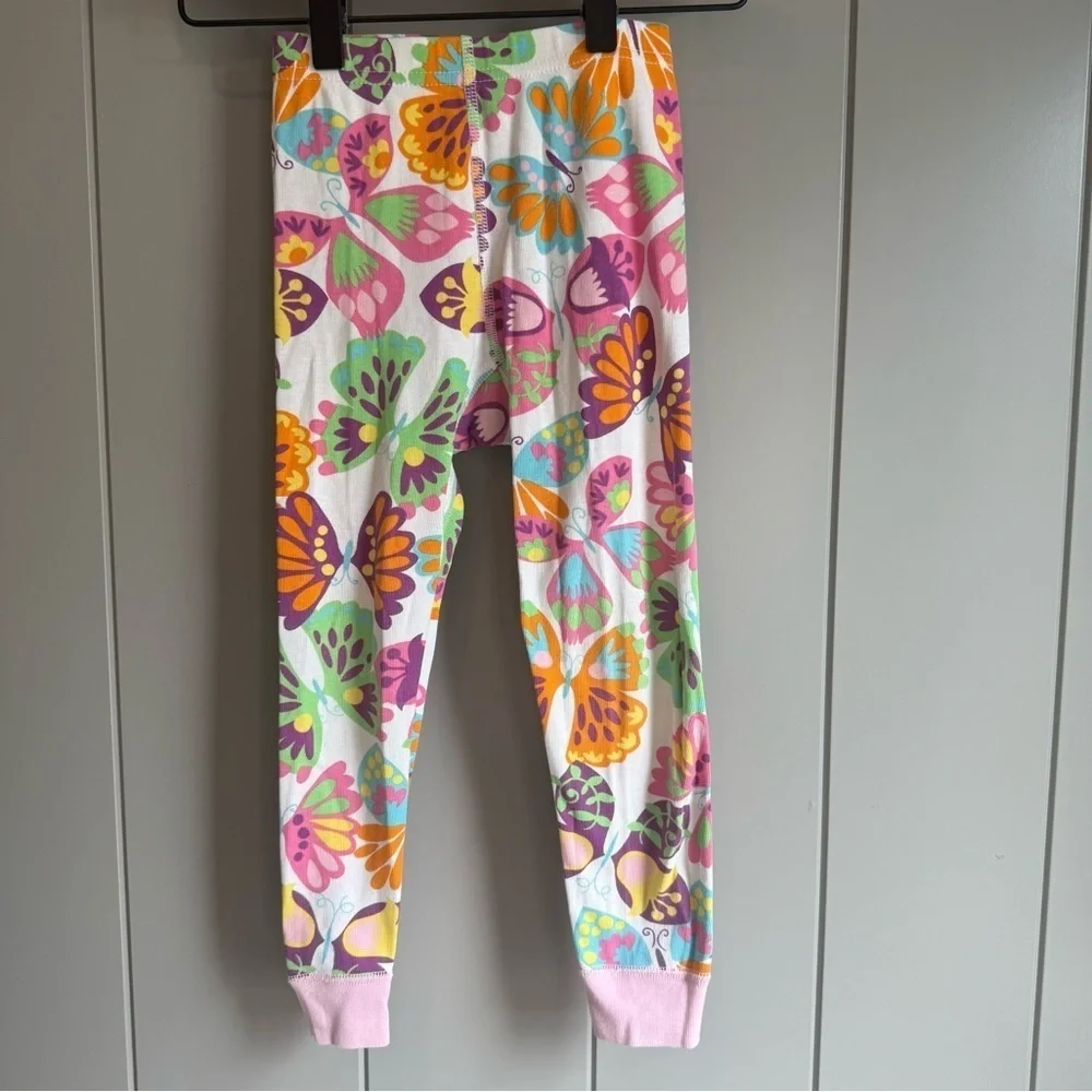 Hanna Anderson Organic Cotton PJ Bottoms Pants size 4 Classic Butterfly