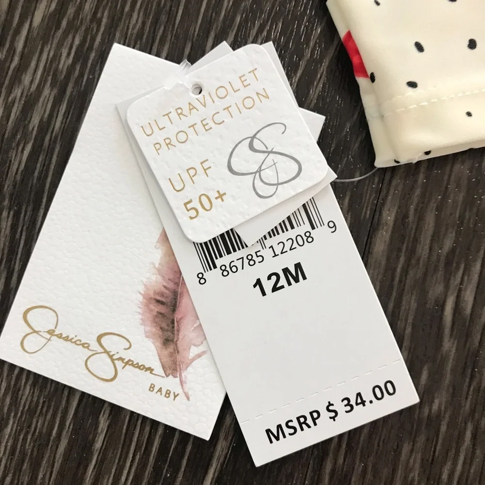 Jessica Simpson tags print red