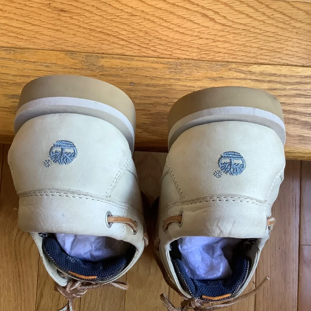 Timberland Men’s Classic Boat Shoe Nubuck Leather Beige SZ 12