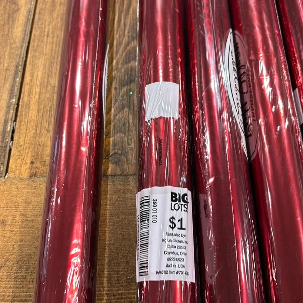 Transparent Gift wrap - red and clear - 7 tubes