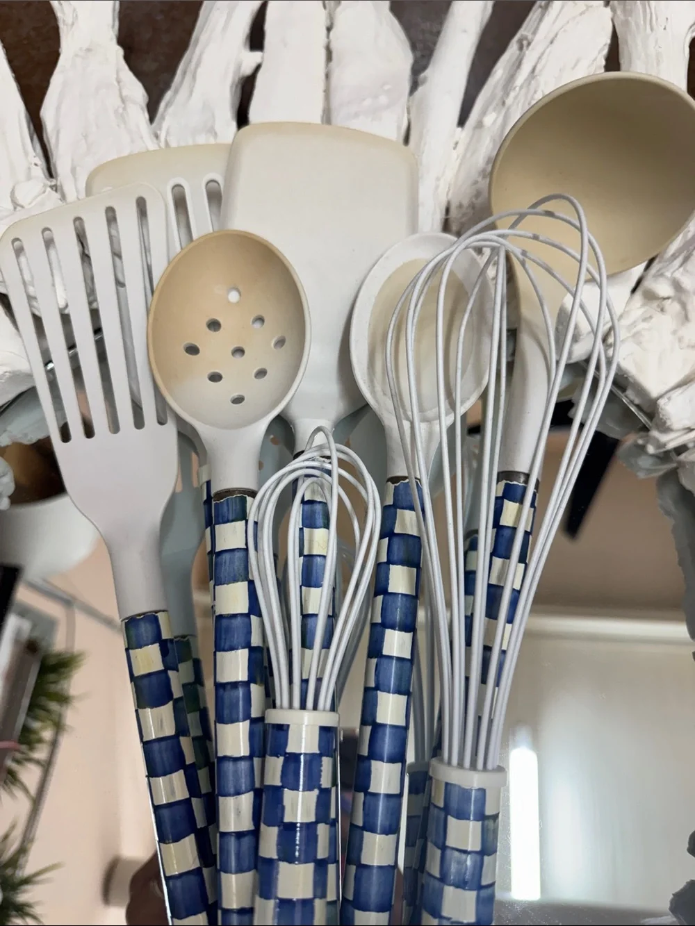 Mackenzie Childs RETIRED Royal Check Cooking Utensils