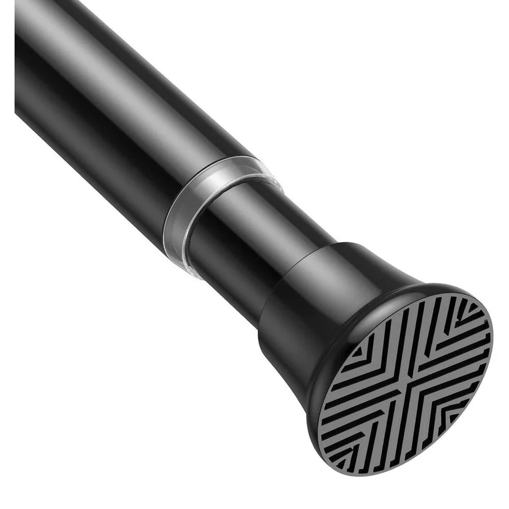 Black Tension Curtain Rods18 to 36 Inch,Small Curtain Rods No Drilling