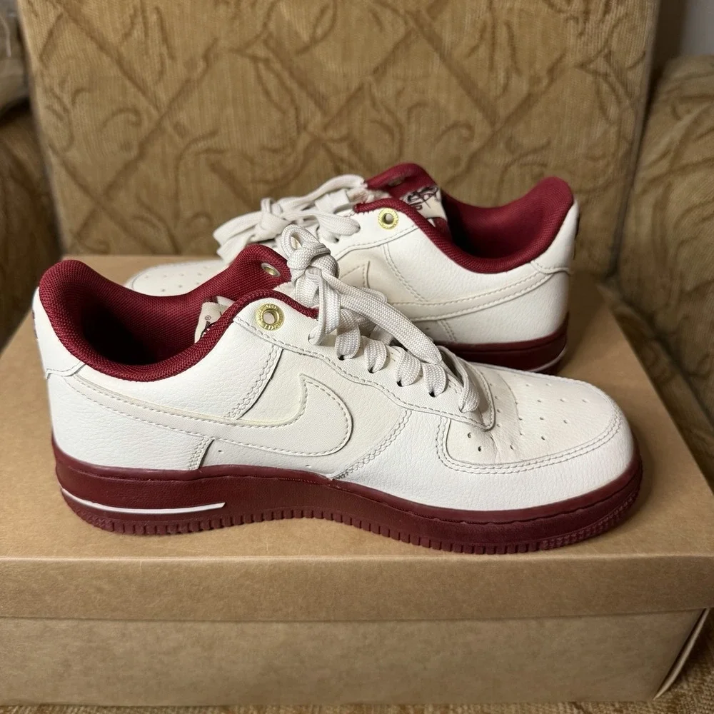 Nike Air Force 1 Low '07 Se 40th Anniversary Edition Sail Team Red Women's 6.5