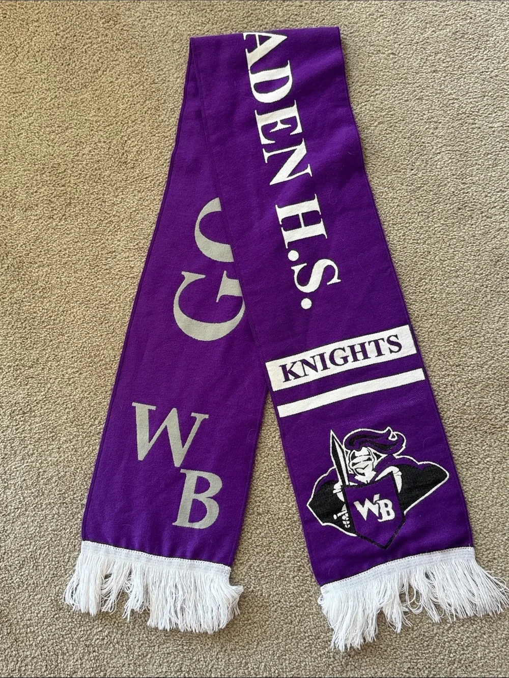 West Badin Knights Stadium School Spirit Scarf!