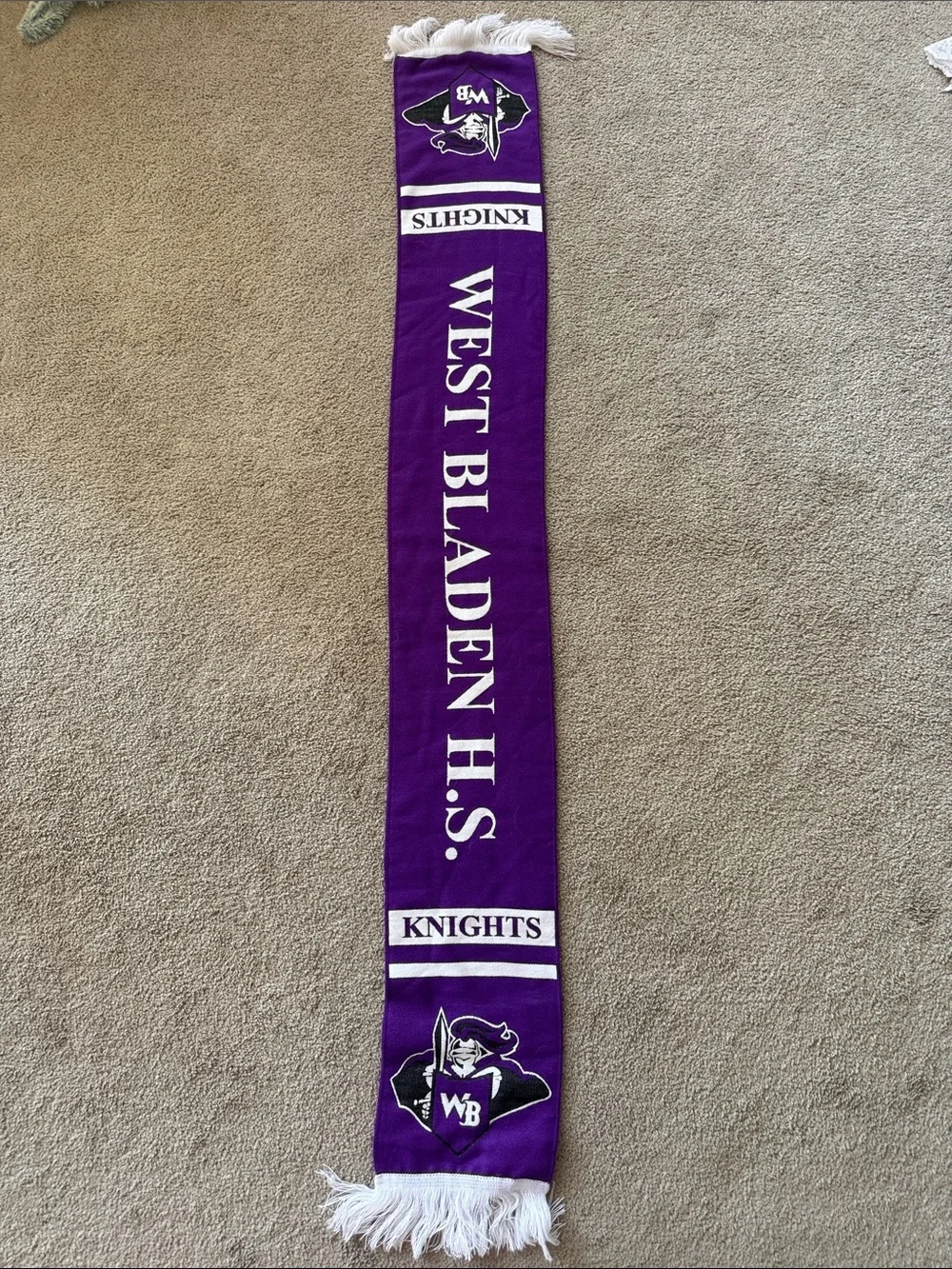 West Badin Knights Stadium School Spirit Scarf!
