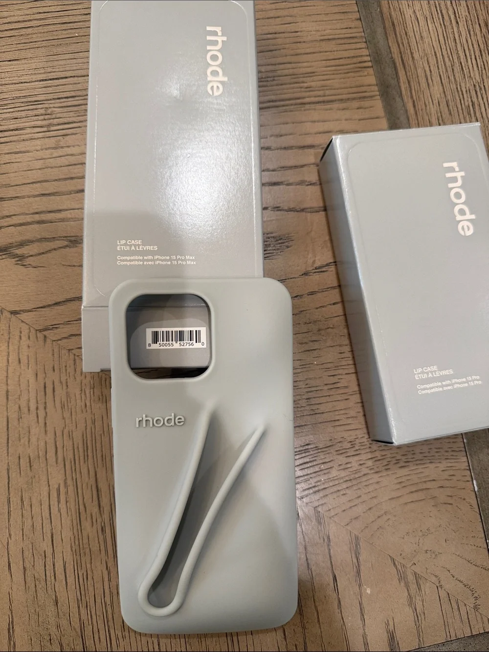RHODE silicone lip-case phone case in pale sage