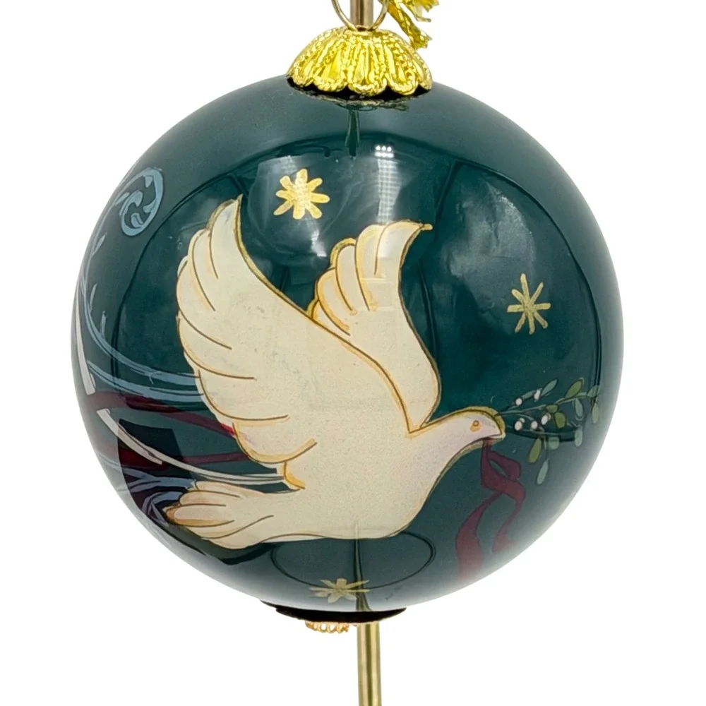Pier Place World Market Li Bien 2021‎ Peace Dove Ball Christmas Ornament 2in New