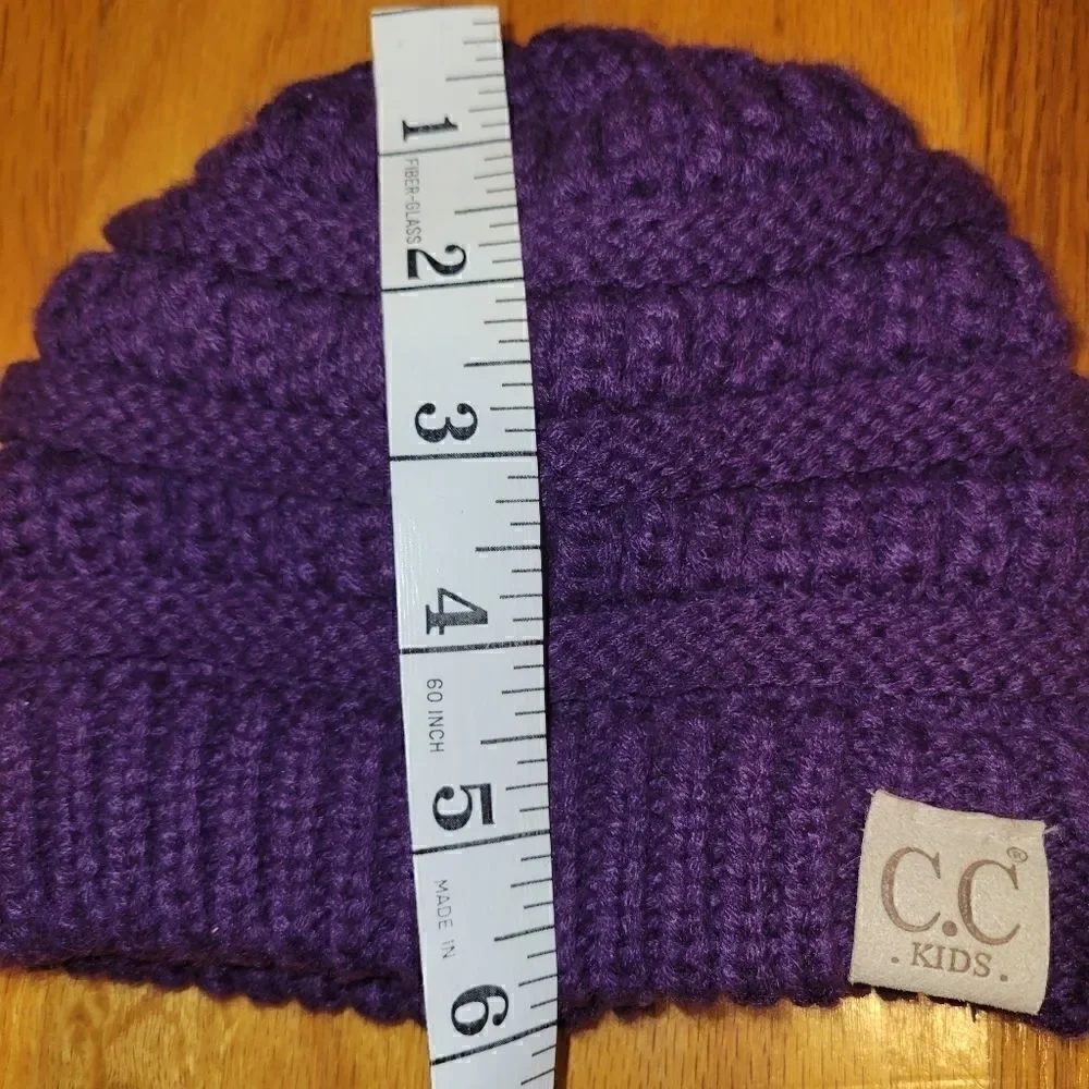 NWOT CC Boutique Kids Purple Beanie