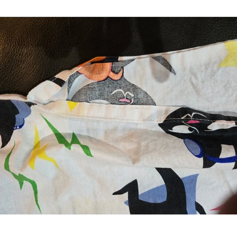 Unbranded‎ Cartoon Skater Cat Twin Duvet Cover Multicolor Retro 90s Style Good