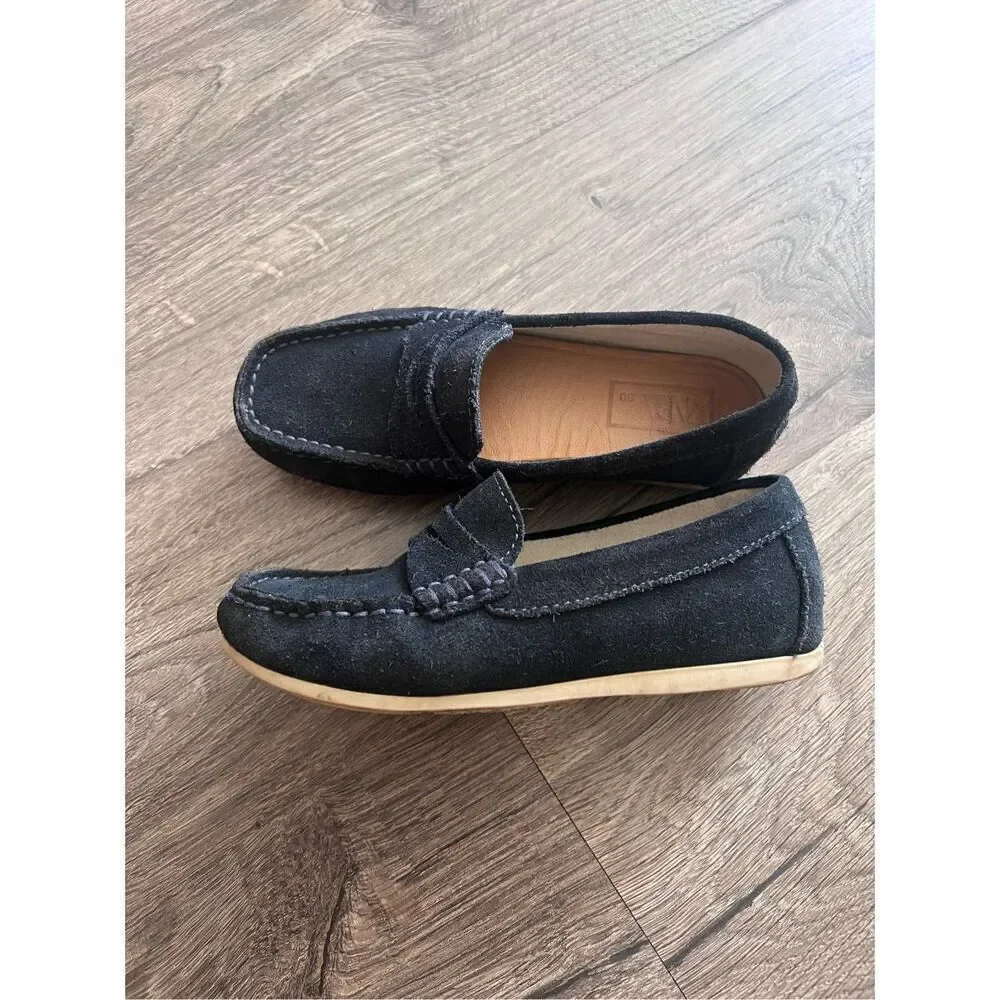 Zara Leather Loafers  suede blue size 30 / 12.5 US