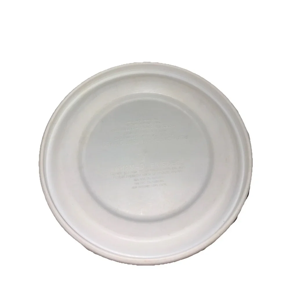 Vintage Wham-O Frisbee Regular Model White Blank Flight Rings San Gabriel CA