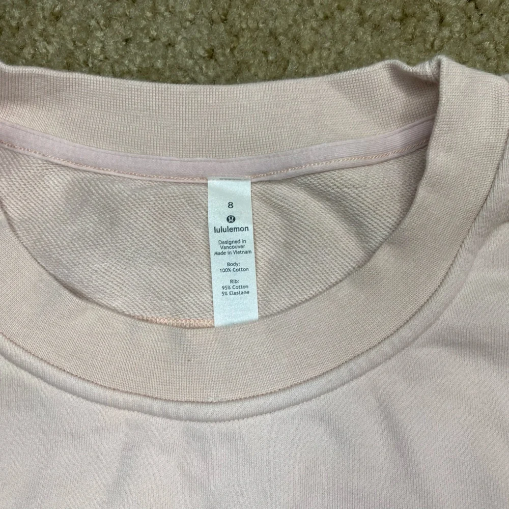 Lululemon Perfectly Oversized Cropped Crew *Spark White Opal