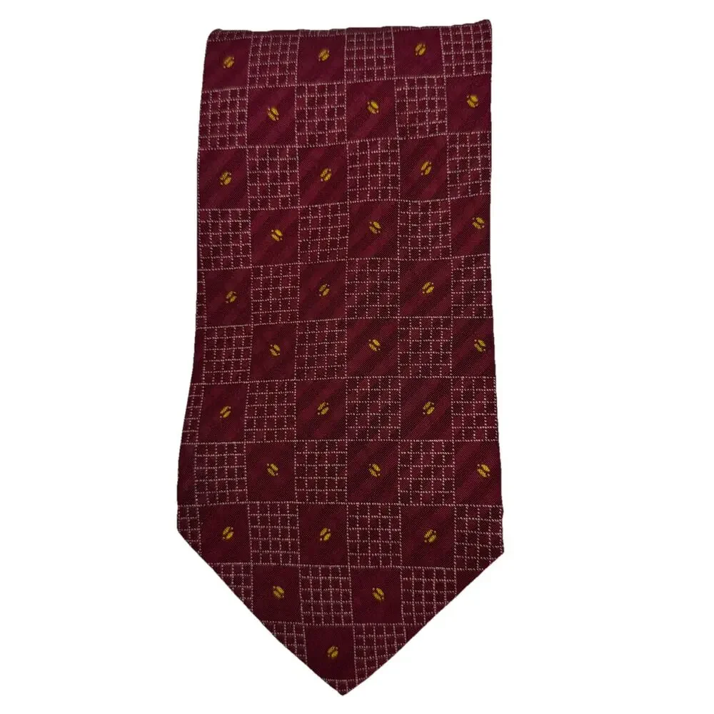 Giorgio Armani Cravatte Silk Tie Maroon Designer Necktie Italy Vintage Y2k Gift