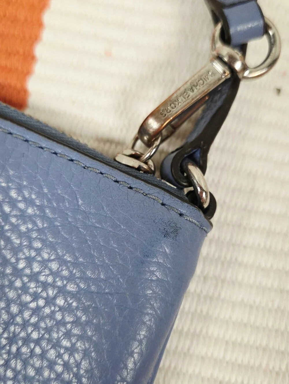 Michael Kors Light Blue Leather Wristlet Clutch