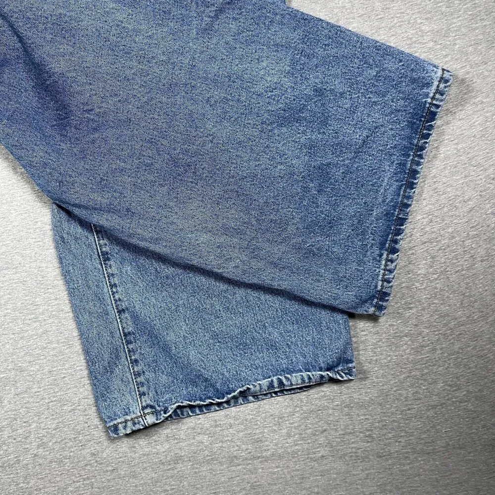 VTG Ed Hardy Jeans Mens 34 Blue Medium Wash Relaxed Straight Tattoo Graphics