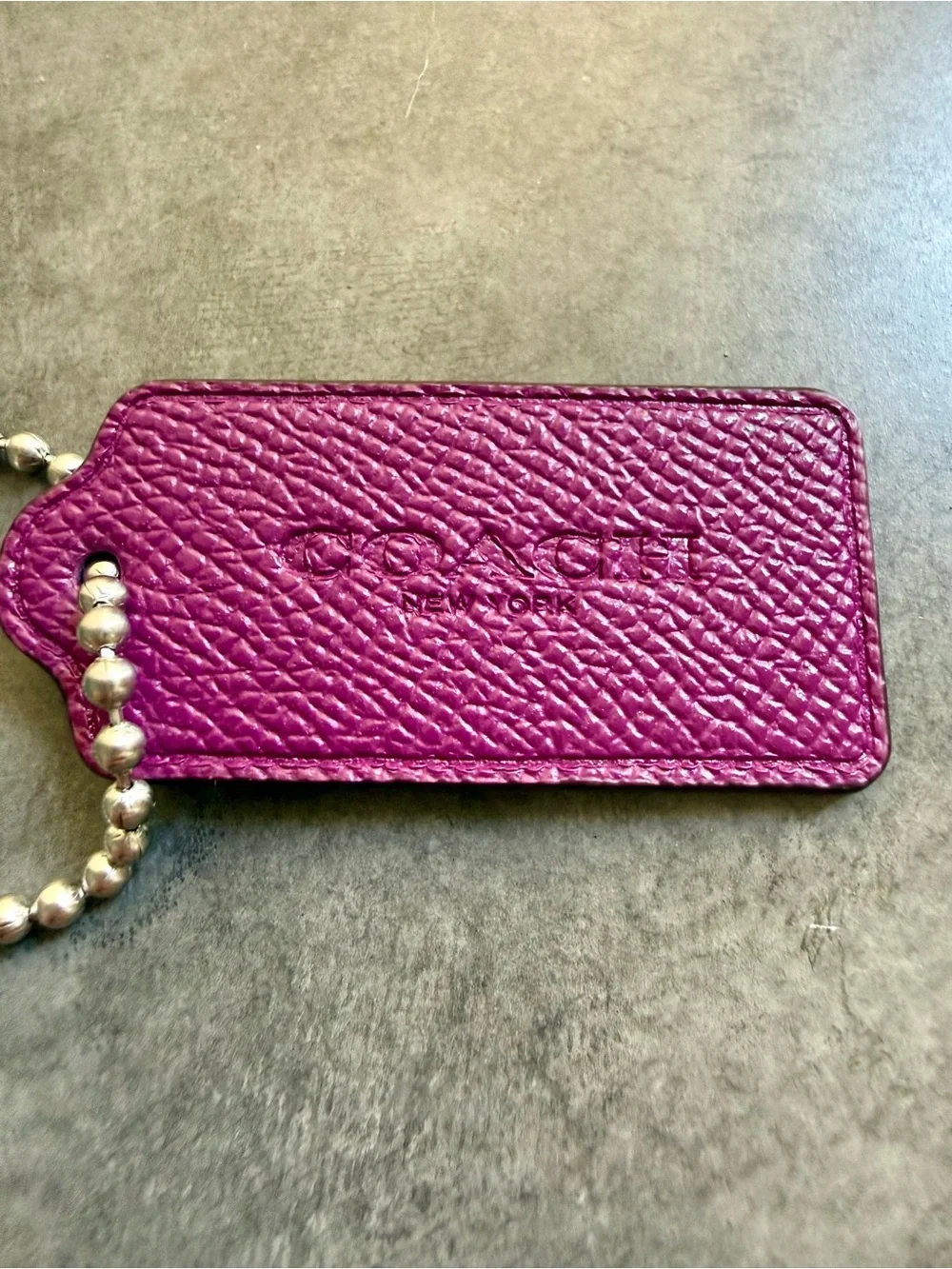 Pick 1 Coach Hang Tag - Plum, Salmon Pink or Navy