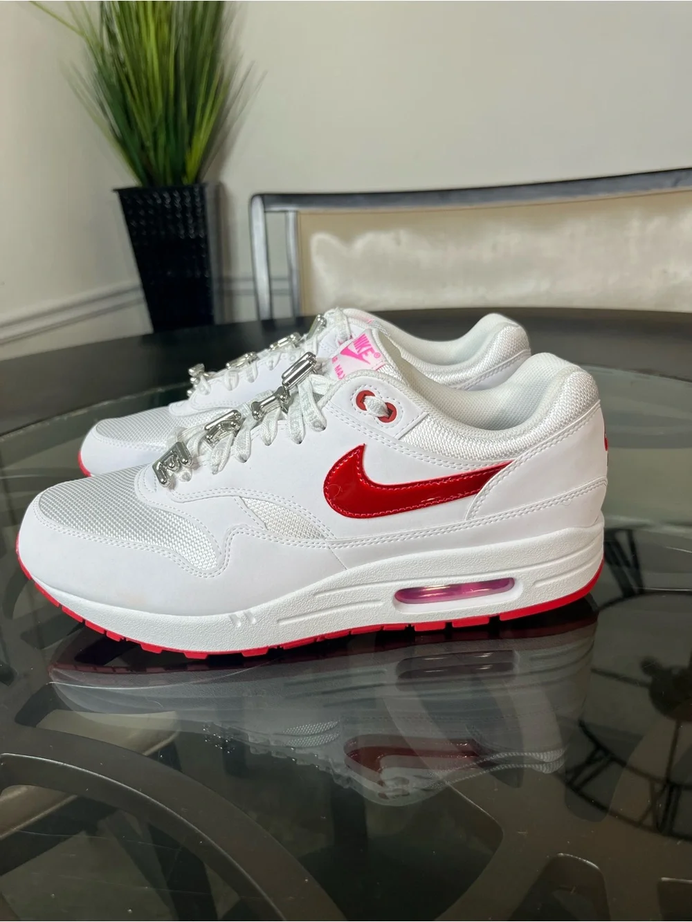 Nike Air Max 1 PRM Valentine's Day White Shoes Men's Size 11 Brand New