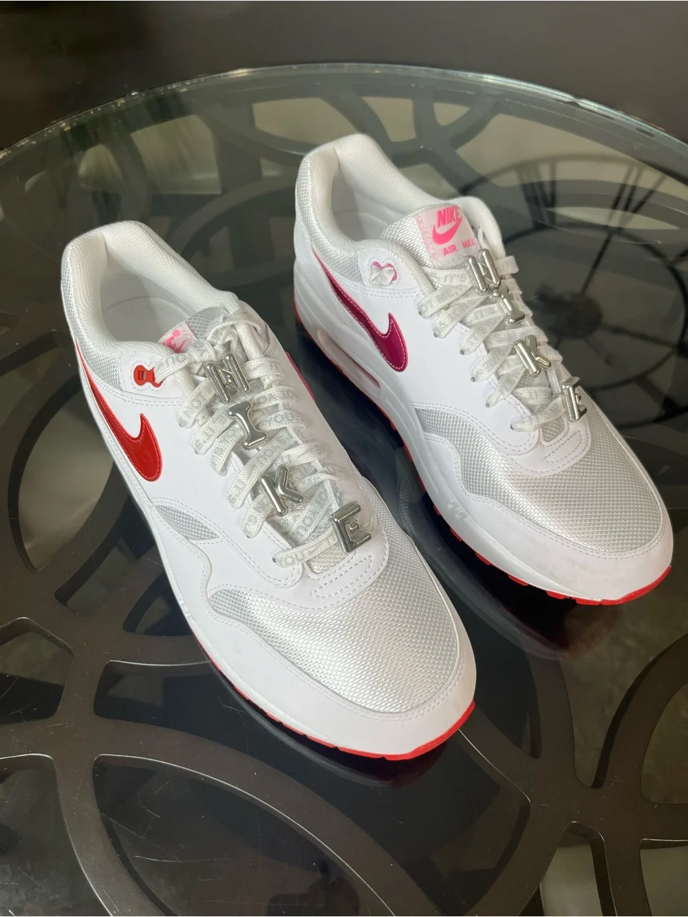 Nike Air Max 1 PRM Valentine's Day White Shoes Men's Size 11 Brand New