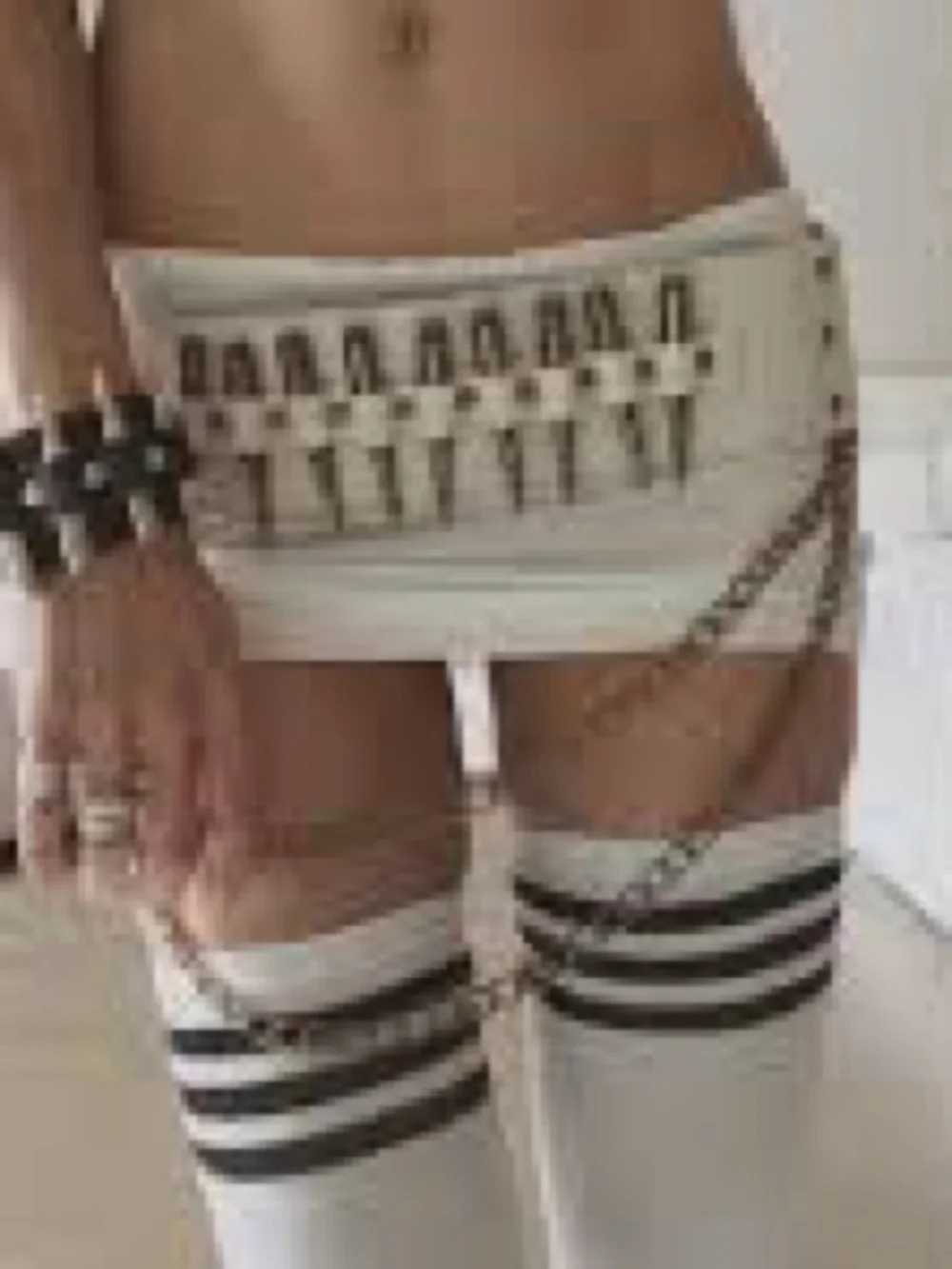 Dolls Kill cream leather