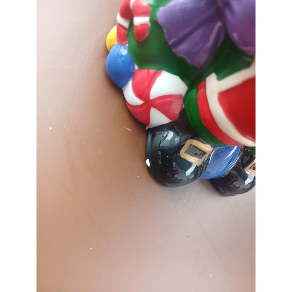 Vintage Ceramic Santa Claus Soap Lotion Dispenser Christmas Holiday Decor 9