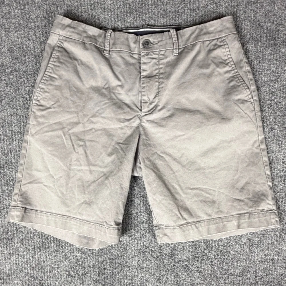 Original Penguin Mens Grey‎ Chino Shorts Size 30 Twill Flat Front Casual Summer