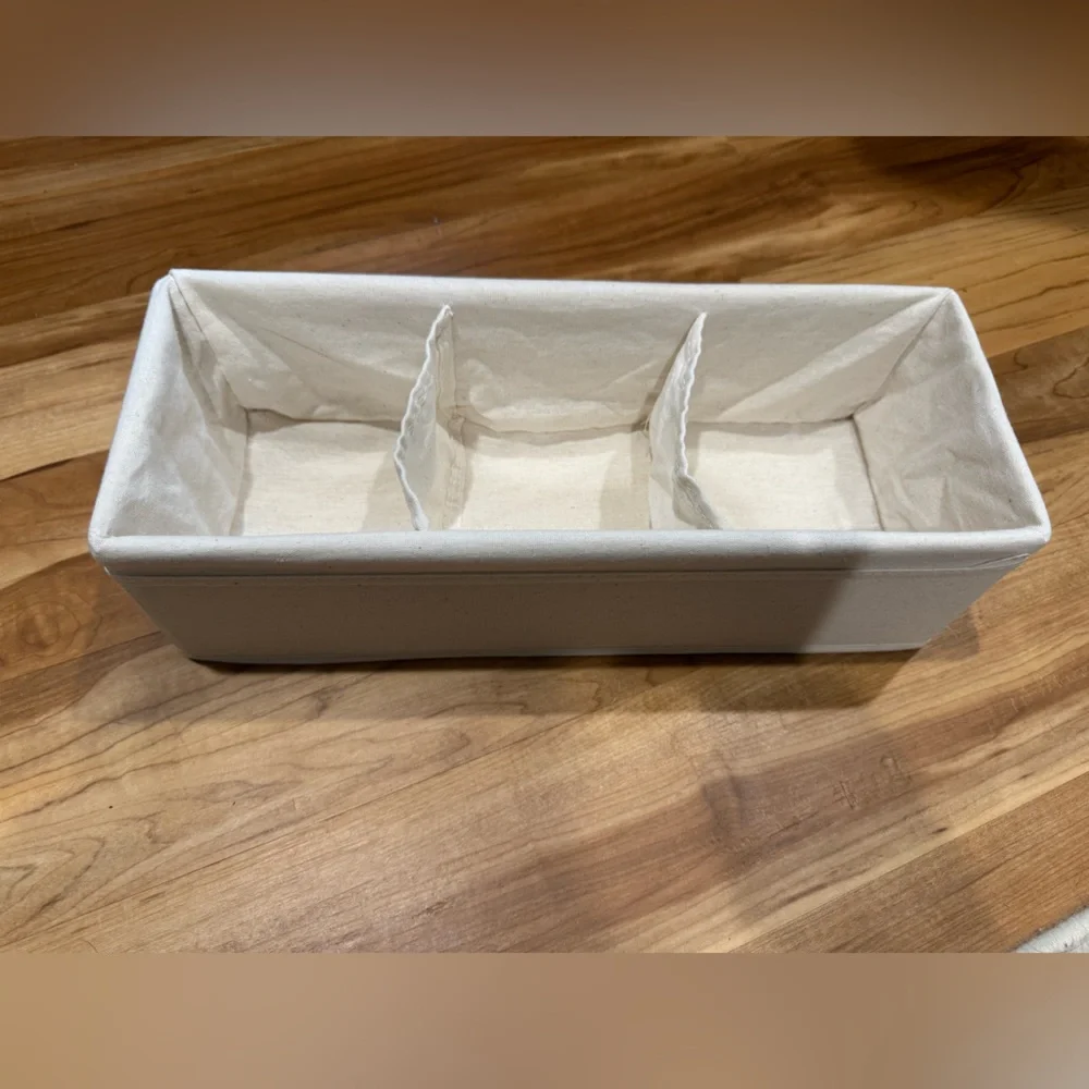 Get organized with this Cream Storage Organizer Bin