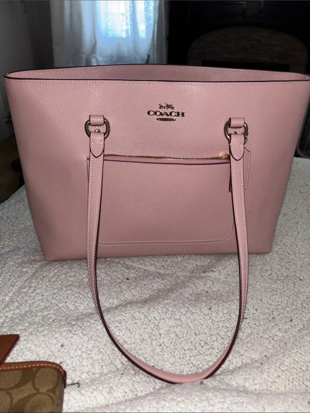 Coach crossgrain leather
