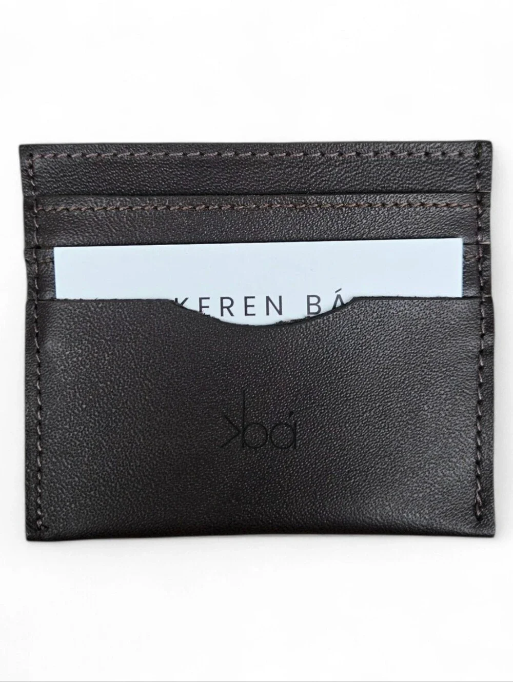 Chocolate Leather Card Holder