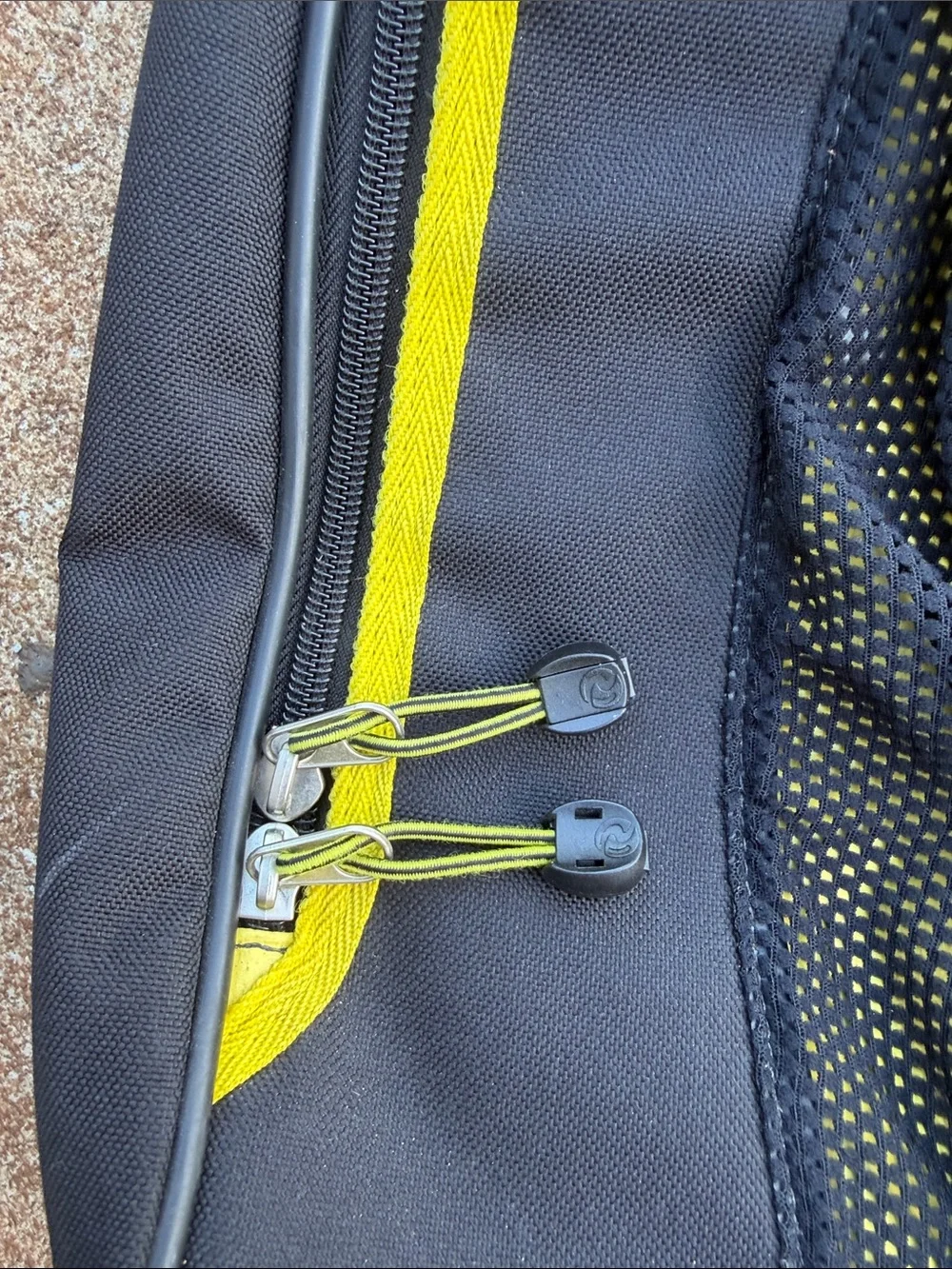 Vintage Rossignol boot bag Black and Yellow Racing Team Backpack with Front Mesh