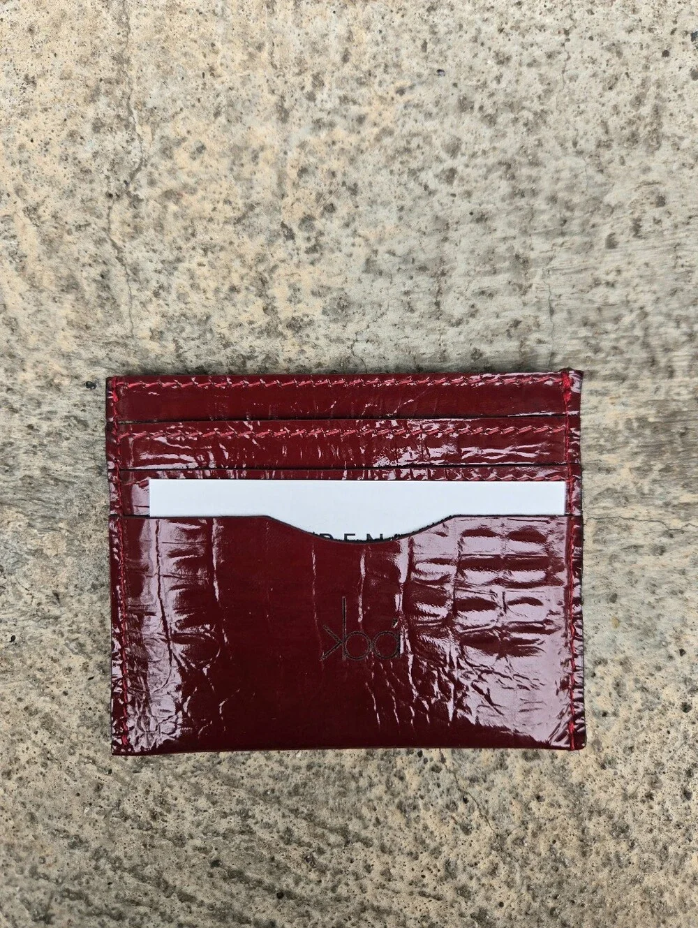Red Leather Card Holder