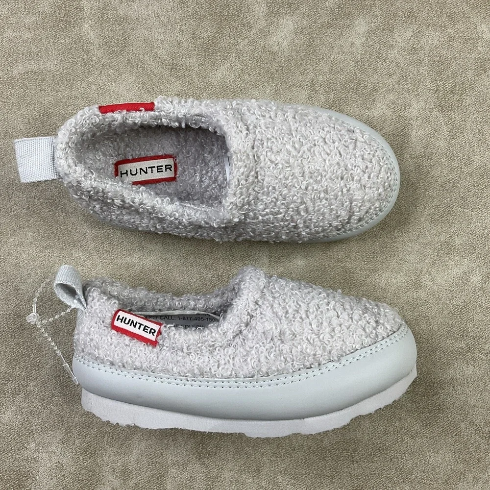Hunter Slippers Sherpa Lined Shoes Toddler Kids Insulated Boys Sz 8 / Girls Sz 9