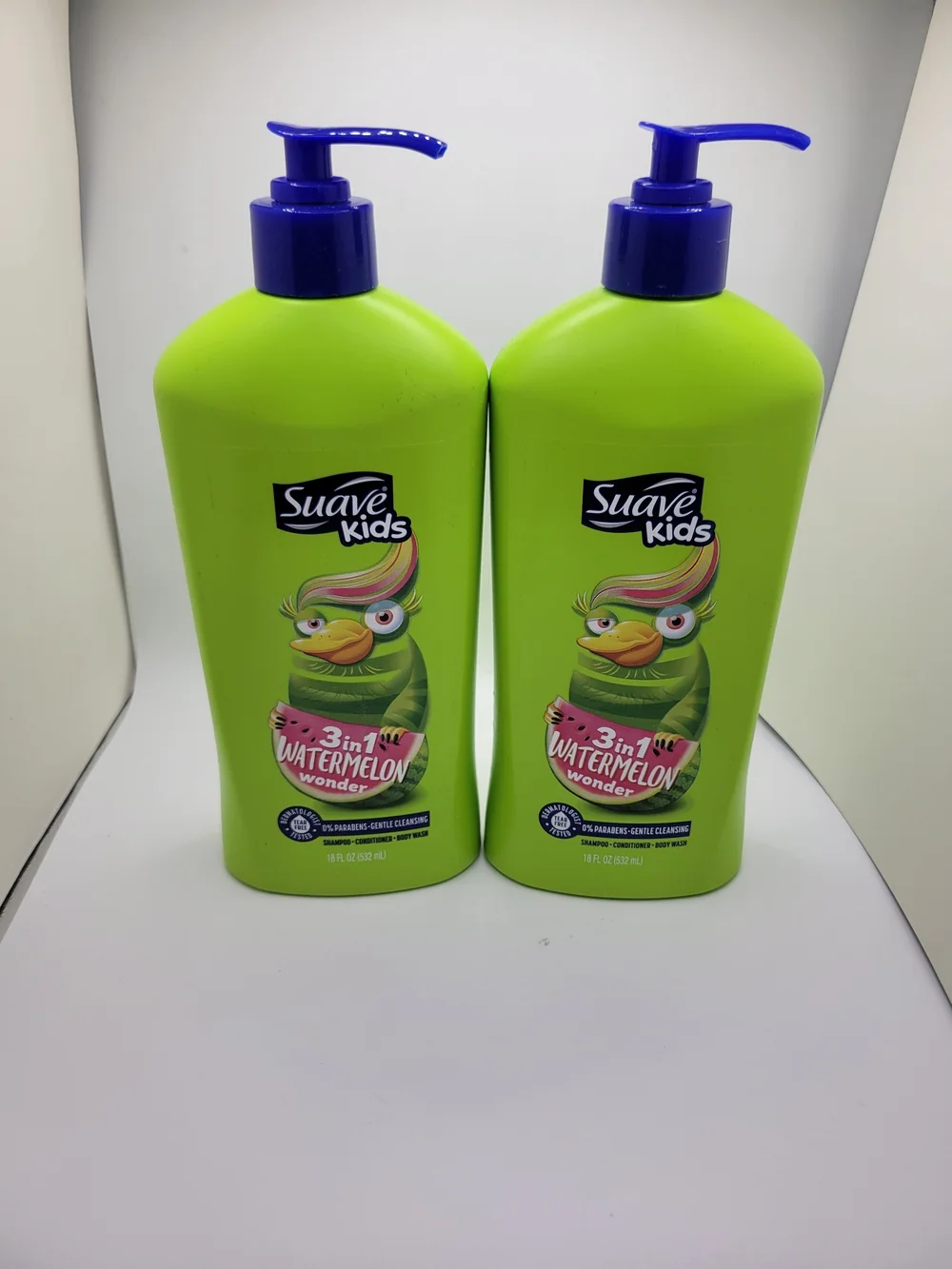 3-in-1 Watermelon Wonder Hair + Body + Shampoo - Green Suave Kids