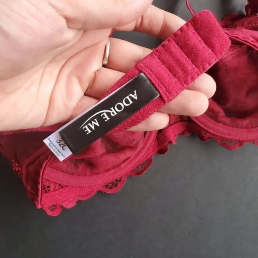 Adore me Red Lace Bra