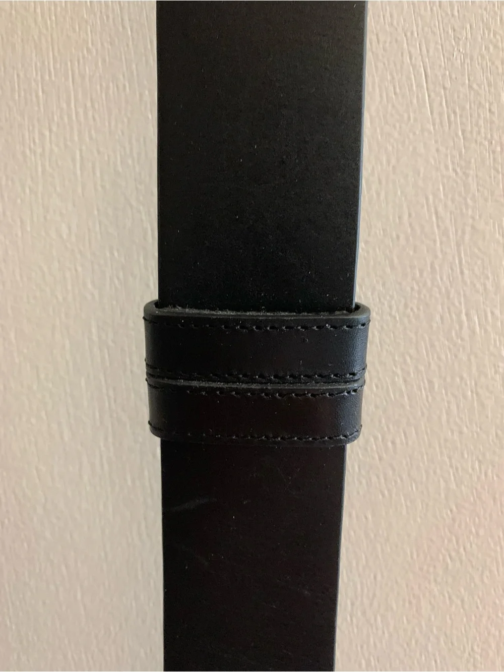 Vera Santini Black Genuine Leather Belt XL Silver Hook Buckle 42”