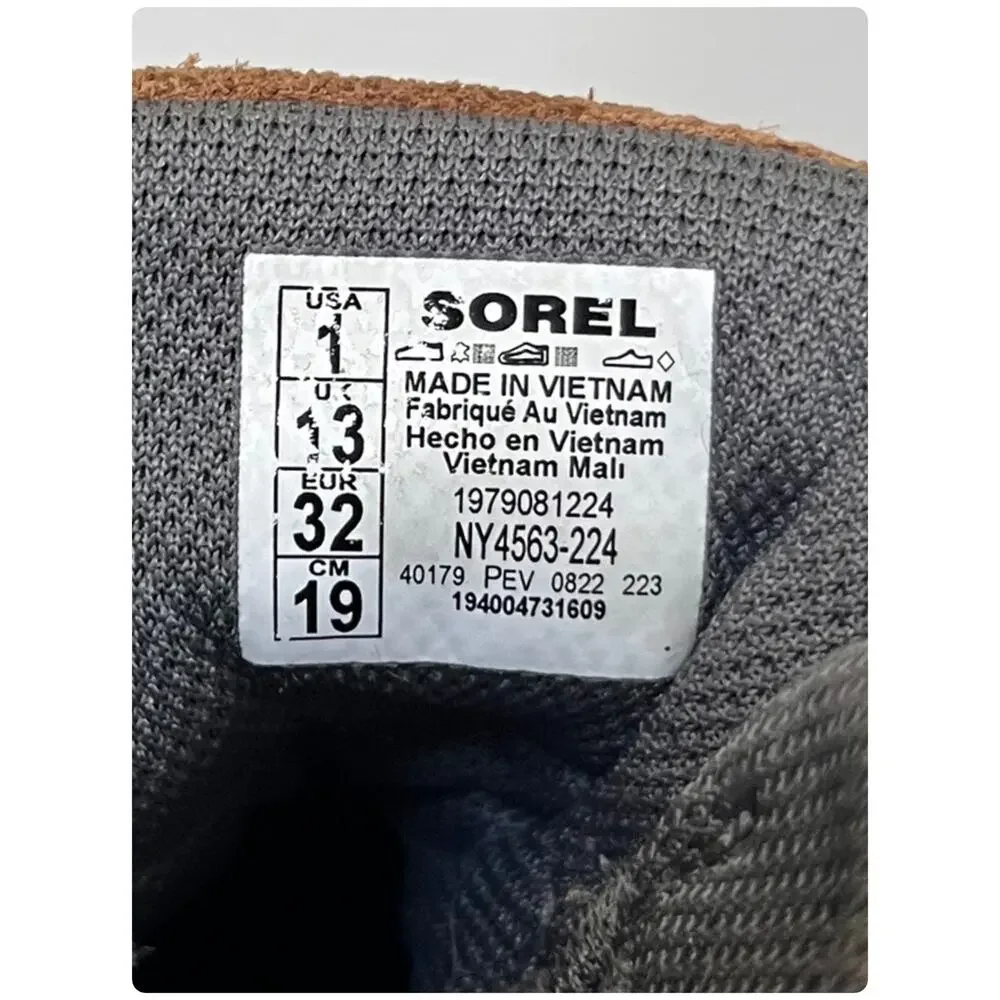 Sorel Kids Out N About Classic Waterproof Lace Up Boots Size 1 Unisex Flaw