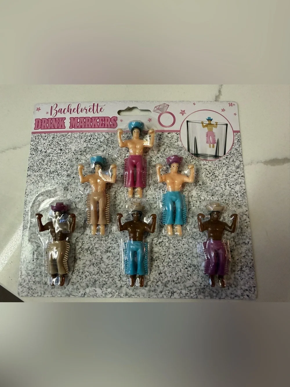 New Bachelorette Party Decorations Men in Chaps Drink Markers