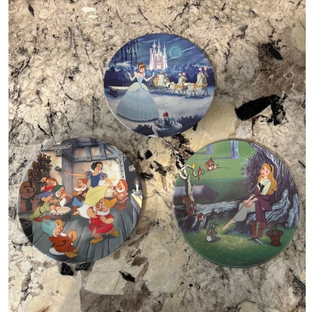 Disney Princess‎ 1st Issue Plate Set - Cinderella, Sleeping Beauty, Snow White