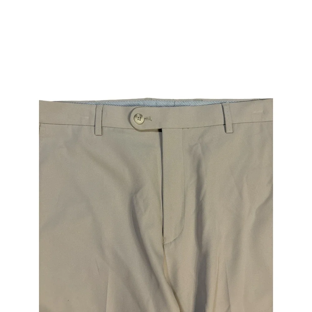 Peter Millar Crown Sport Mens Performance Golf Pants Khaki Tan 36x31 Flat‎ Front