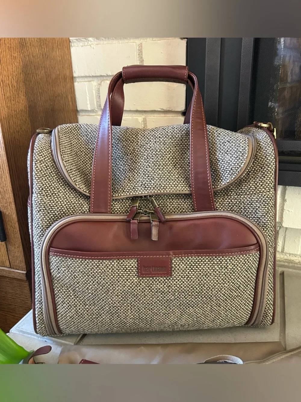 Vintage Hartmann Tweed & Leather Carry On Duffle Toiletries Case Luggage Bag 15