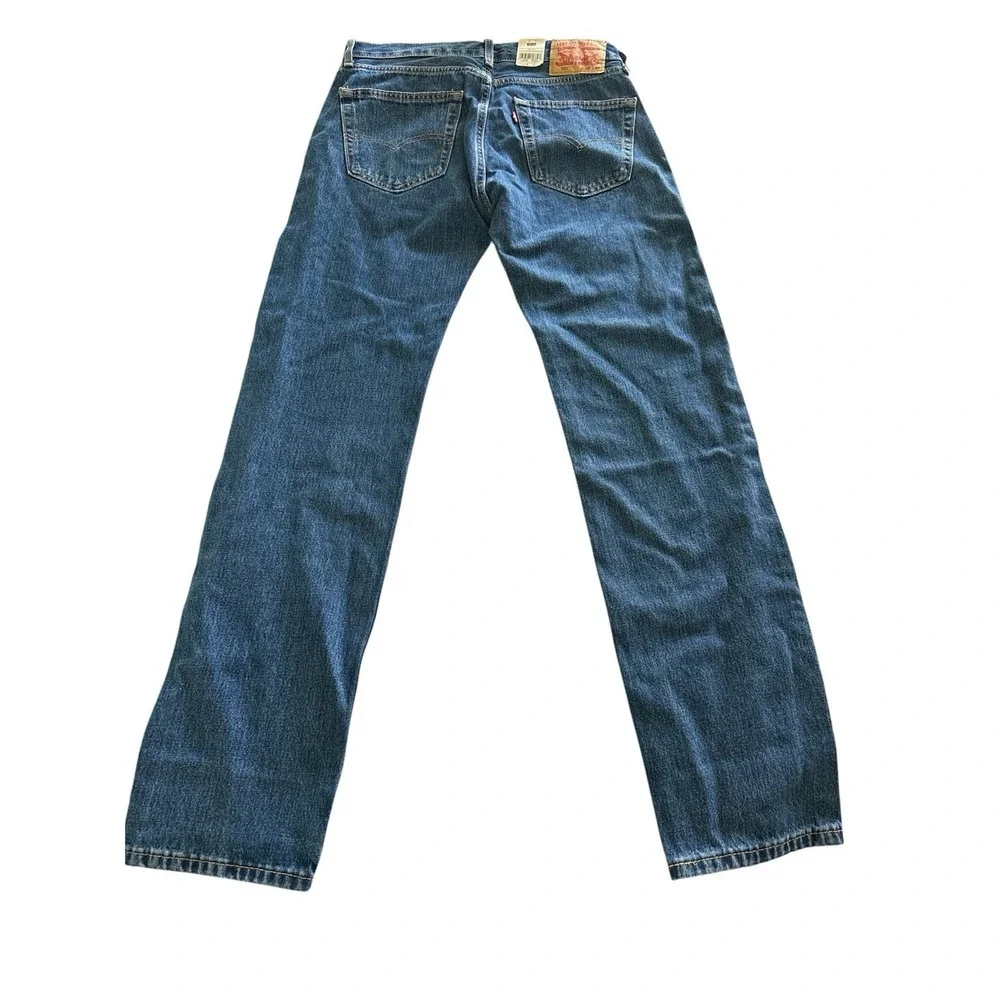 Levis NWT 505 Jeans Mens 32x34 Blue Denim Regular Fit Straight Leg Classic